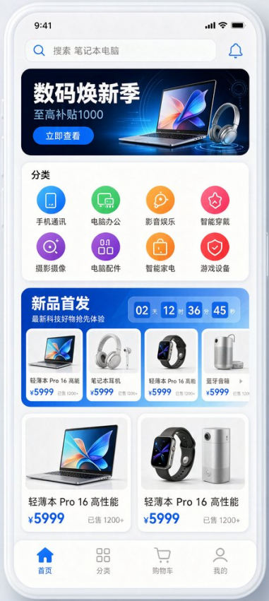 数码家电行业首页方案